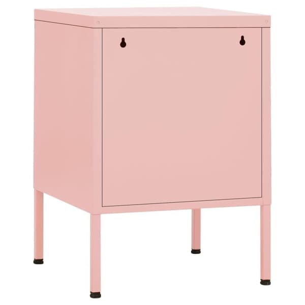 vidaXL natbord 35x35x51 cm stål pink