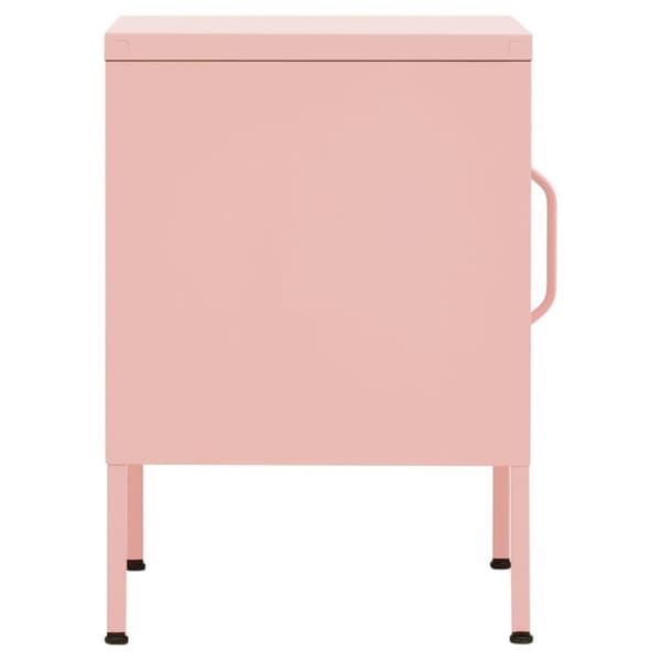 vidaXL natbord 35x35x51 cm stål pink