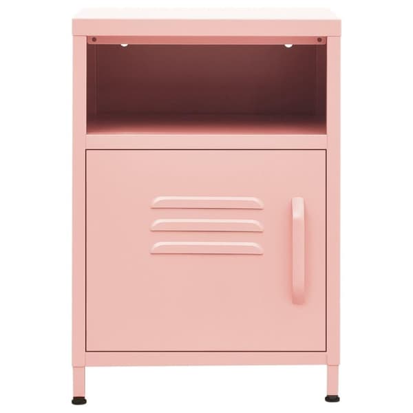 vidaXL natbord 35x35x51 cm stål pink