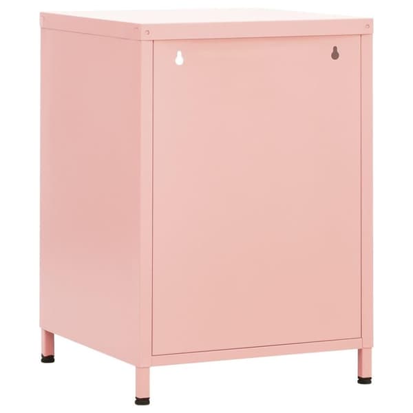 vidaXL natbord 35x35x51 cm stål pink