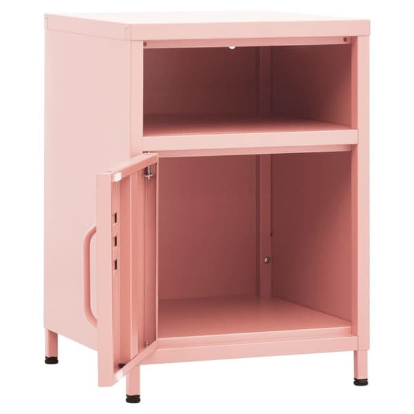 vidaXL natbord 35x35x51 cm stål pink