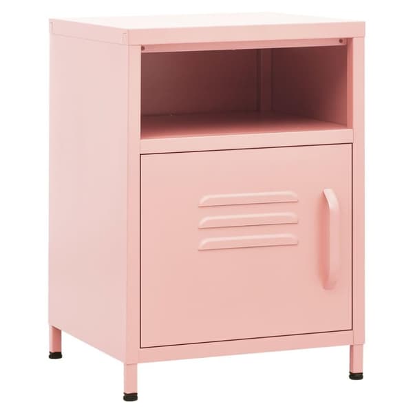 vidaXL natbord 35x35x51 cm stål pink