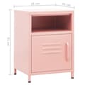 Miniatyrbilde 9 av 11: vidaXL Nattbord rosa 35x35x51 cm stål