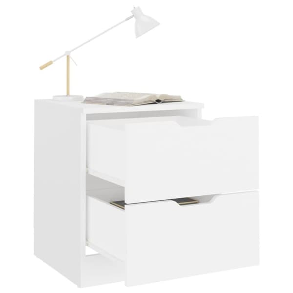 vidaXL sengeskabe 2 stk. 40x40x50 cm spånplade hvid