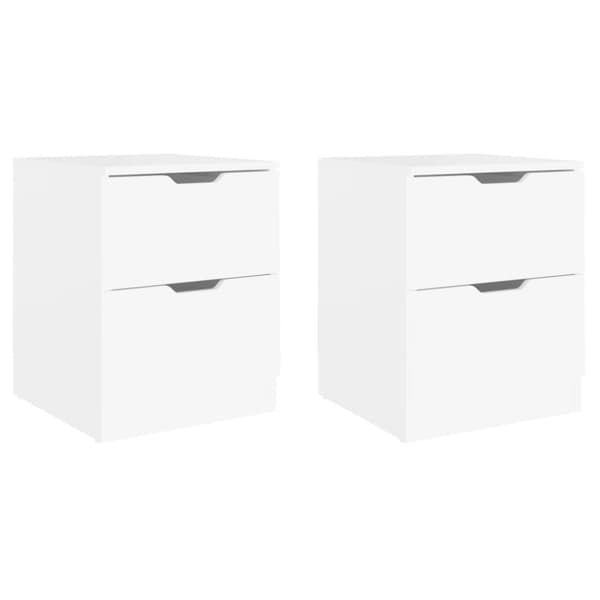 vidaXL sengeskabe 2 stk. 40x40x50 cm spånplade hvid
