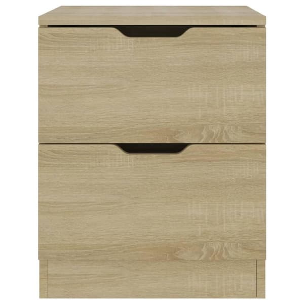 vidaXL sengeborde 2 stk. 40x40x50 cm spånplade sonoma-eg