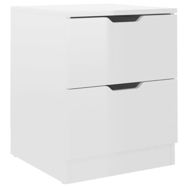 vidaXL sengeskabe 2 stk. 40x40x50 cm spånplade hvid højglans