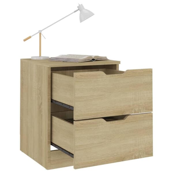 vidaXL sengeskab 40x40x50 cm spånplade sonoma-eg