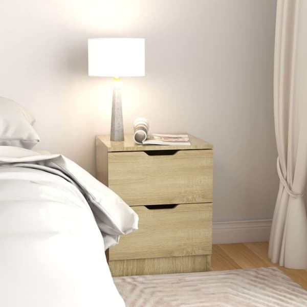 vidaXL sengeskab 40x40x50 cm spånplade sonoma-eg