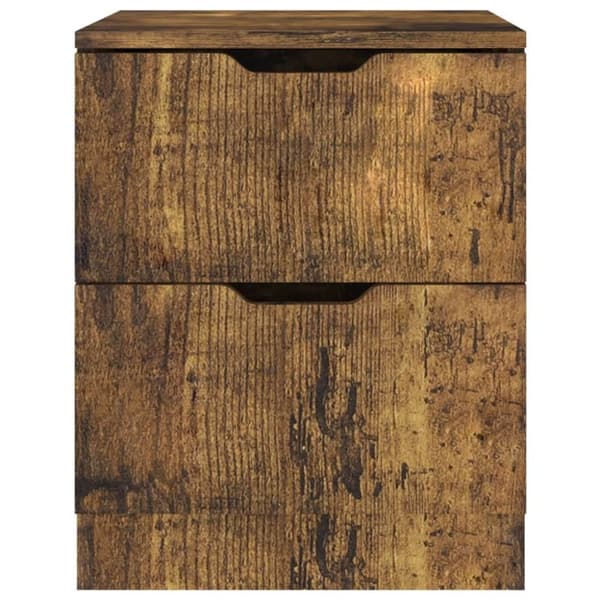 vidaXL Yöpöydät 2 kpl savutammi 40x40x50 cm lastulevy