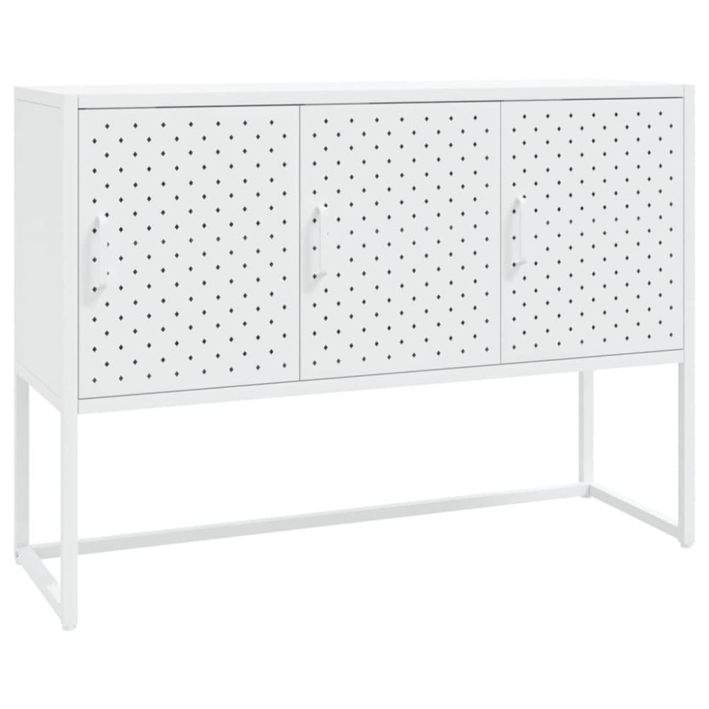 vidaXL Skänk vit 105x35x75 cm stål