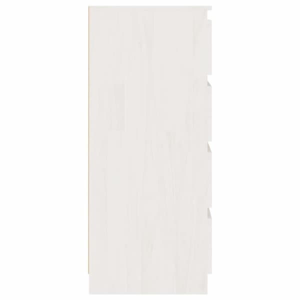 vidaXL Sidoskåp vit 60x36x84 cm massivt furuträ