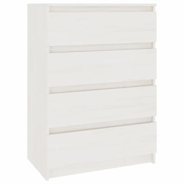 vidaXL Sidoskåp vit 60x36x84 cm massivt furuträ