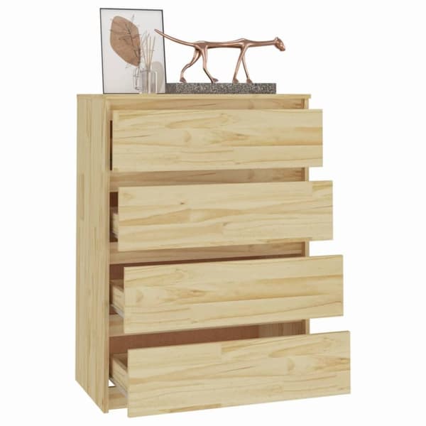vidaXL kommode 60x36x84 cm massivt fyrretræ