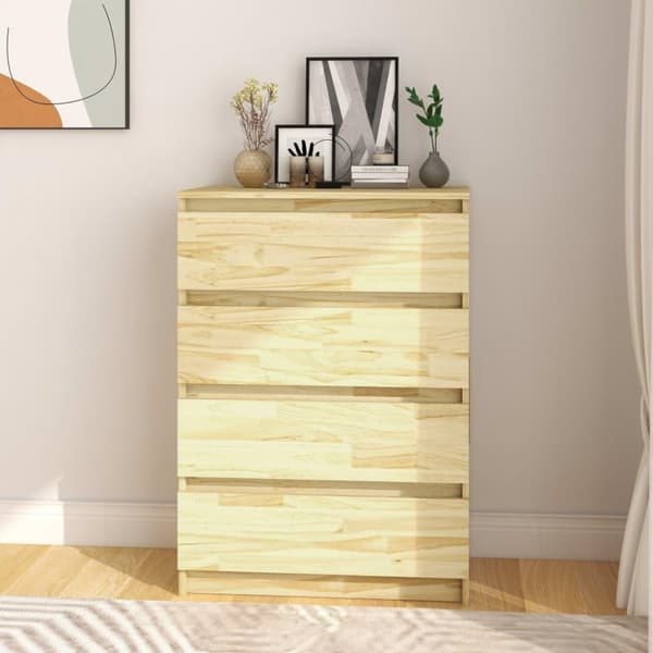 vidaXL kommode 60x36x84 cm massivt fyrretræ