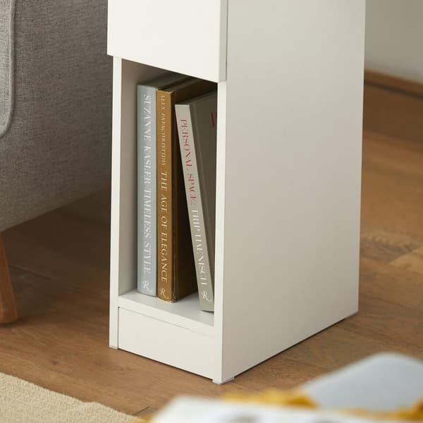 SoBuy Sidobord Förvaringsbord Soffbord Cafébord vit FBT111-WN