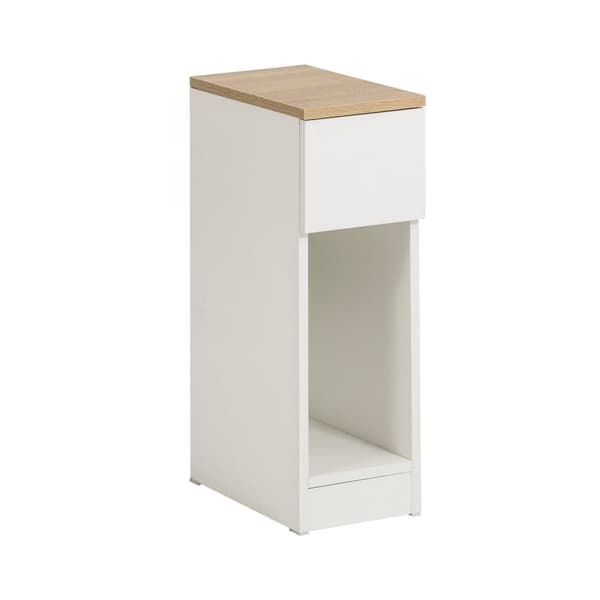 SoBuy Sidobord Förvaringsbord Soffbord Cafébord vit FBT111-WN