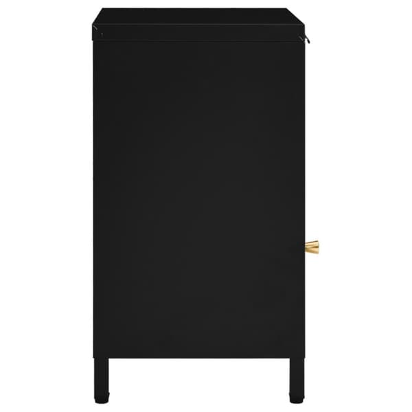 vidaXL natborde 2 stk. 40x30x54,5 cm stål og glas sort