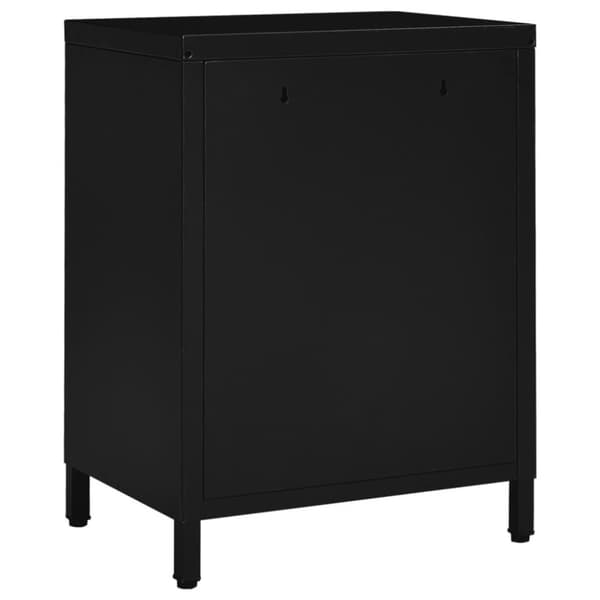 vidaXL natborde 2 stk. 40x30x54,5 cm stål og glas sort