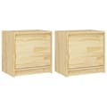 Miniatyrbilde 1 av 11: vidaXL Nattbord 2 stk 40x30,5x40 cm heltre furu