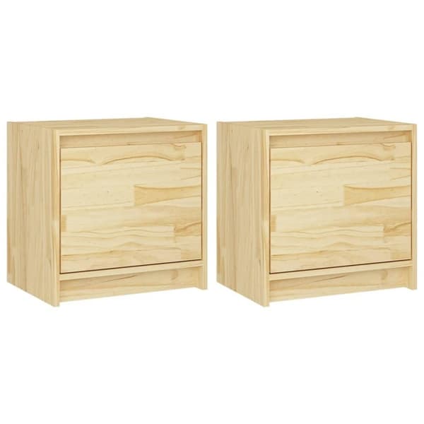 vidaXL Nattbord 2 stk 40x30,5x40 cm heltre furu