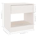 Miniatyrbild 9 av 10: vidaXL Sängbord 2 st 40x31x40 cm massiv furu vit