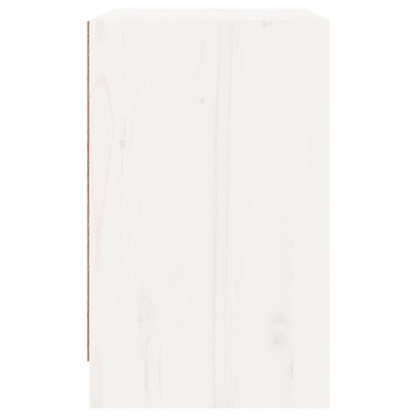 vidaXL Sängbord vit 40x31x50 cm massiv furu