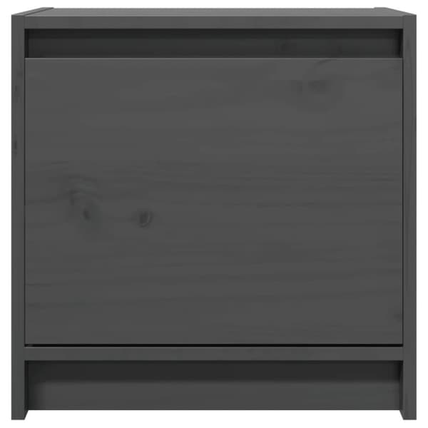 vidaXL sengeskab 40x30,5x40 cm massivt fyrretræ grå