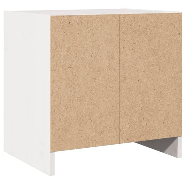 vidaXL Sängbord 2 st vit 40x30,5x40 cm massiv furu