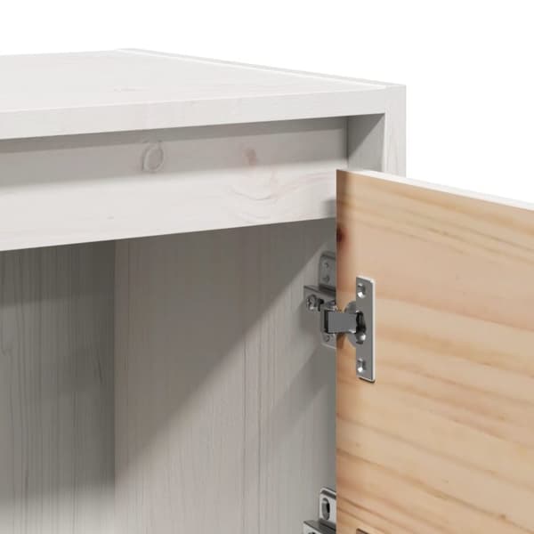 vidaXL Sängbord 2 st vit 40x30,5x40 cm massiv furu