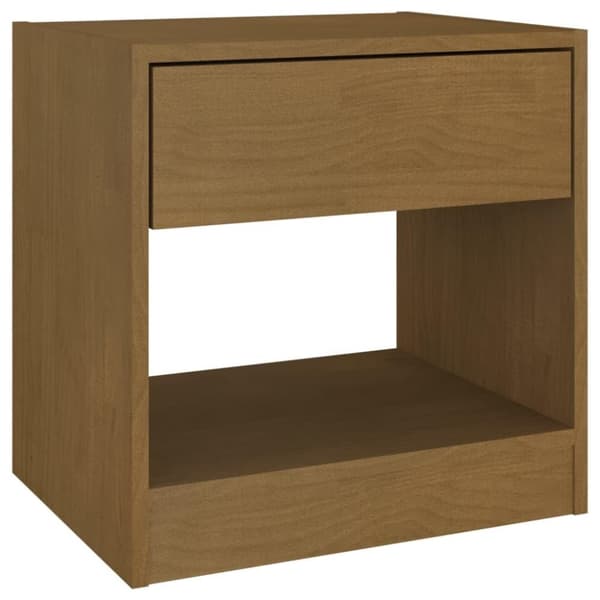 vidaXL Nattbord 2 stk 40x31x40 cm heltre furu honningbrun
