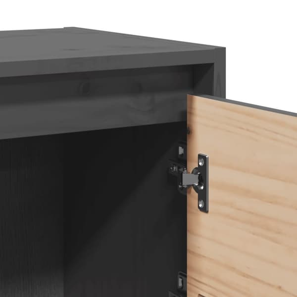 vidaXL sengeskabe 2 stk. 40x30,5x40 cm massivt fyrretræ grå