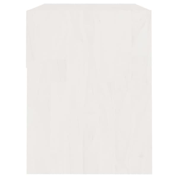 vidaXL sengebord 40x31x40 cm massivt fyrretræ hvid