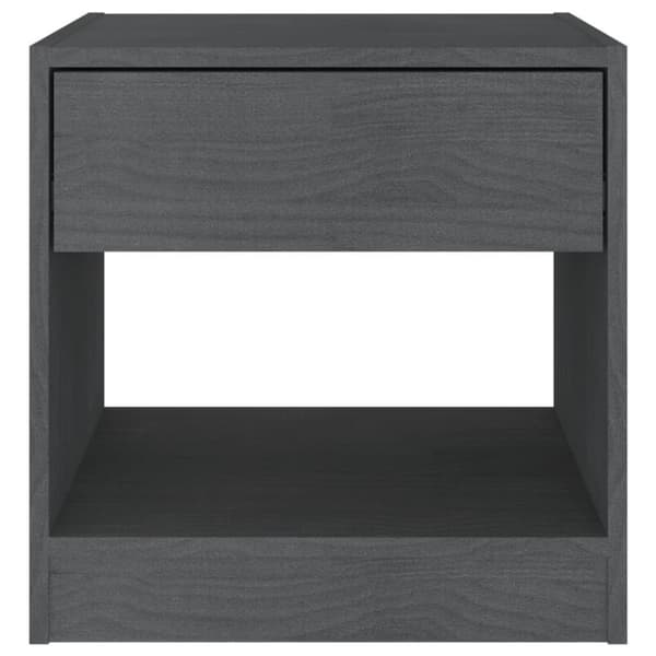 vidaXL Yöpöydät 2 kpl harmaa 40x31x40 cm täysi mänty