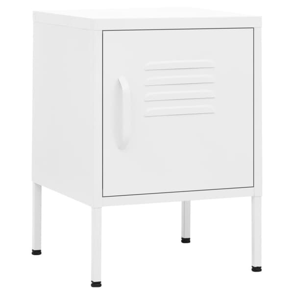 vidaXL Nattbord 2 stk hvit 35x35x51 cm stål