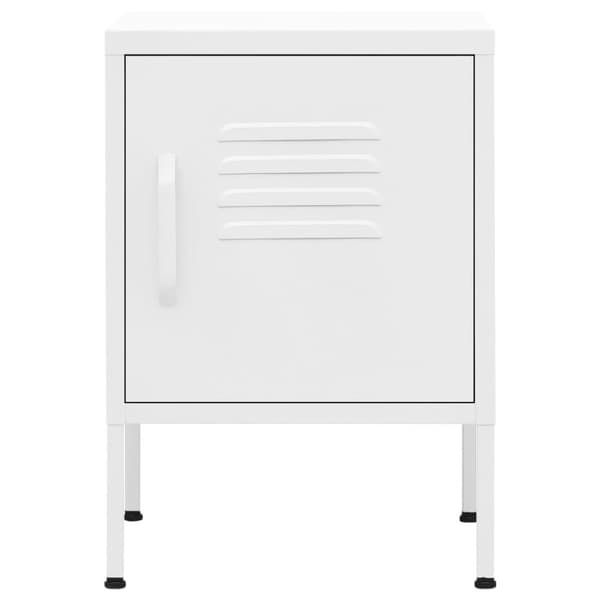 vidaXL Nattbord 2 stk hvit 35x35x51 cm stål