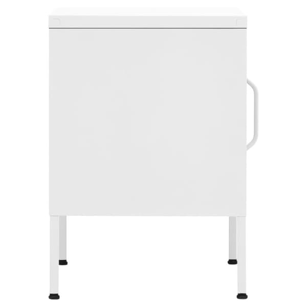 vidaXL Nattbord 2 stk hvit 35x35x51 cm stål