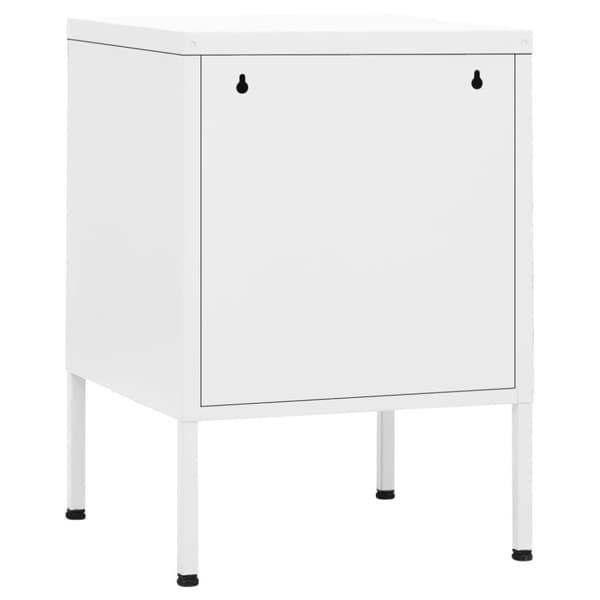 vidaXL Nattbord 2 stk hvit 35x35x51 cm stål