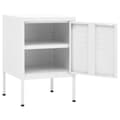 Miniatyrbilde 7 av 10: vidaXL Nattbord 2 stk hvit 35x35x51 cm stål