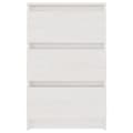 Miniatyrbilde 5 av 9: vidaXL Nattbord 2 stk 40x29,5x64 cm heltre furu hvit