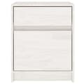 Miniatyrbilde 6 av 11: vidaXL Nattbord 2 stk hvit 40x31x50 cm heltre furu