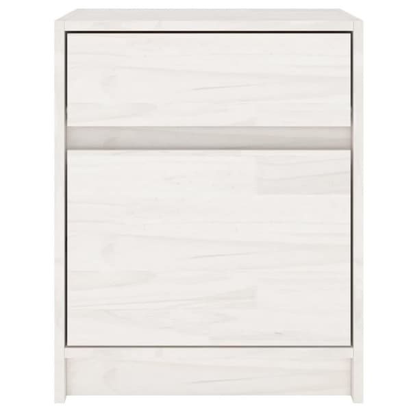 vidaXL Nattbord 2 stk hvit 40x31x50 cm heltre furu