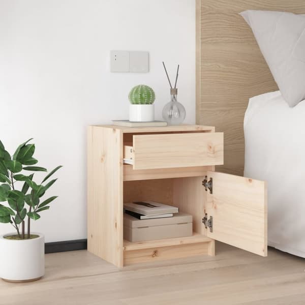 vidaXL Nattbord 40x31x50 cm heltre furu