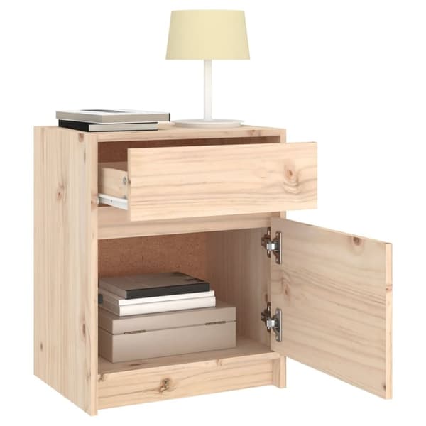 vidaXL Nattbord 40x31x50 cm heltre furu