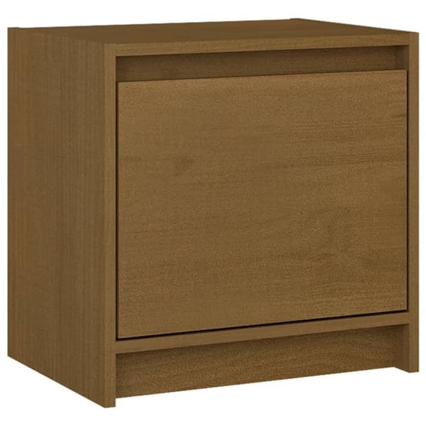 vidaXL Nattbord 2 stk honningbrun 40x30,5x40 cm heltre furu