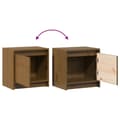 Miniatyrbilde 8 av 11: vidaXL Nattbord 2 stk honningbrun 40x30,5x40 cm heltre furu