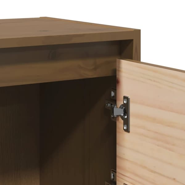 vidaXL Nattbord 2 stk honningbrun 40x30,5x40 cm heltre furu