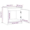 Miniatyrbilde 11 av 11: vidaXL Nattbord 2 stk honningbrun 40x30,5x40 cm heltre furu