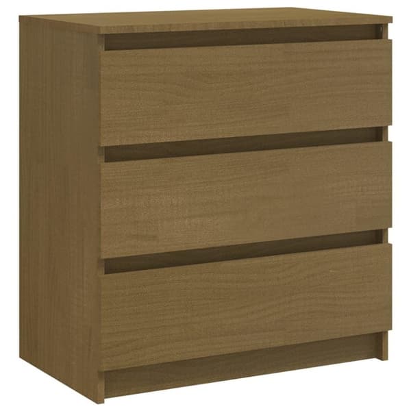 vidaXL sengeskab 60x36x64 cm massivt fyrretræ honningbrun