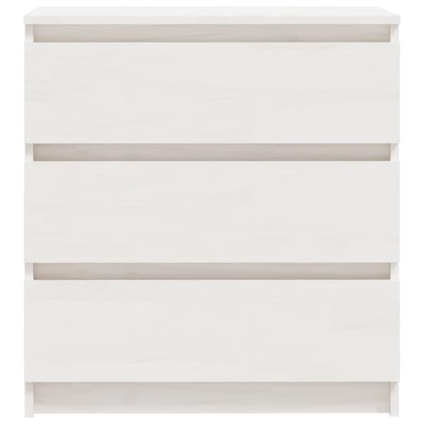 vidaXL sengeskab 60x36x64 cm massivt fyrretræ hvid